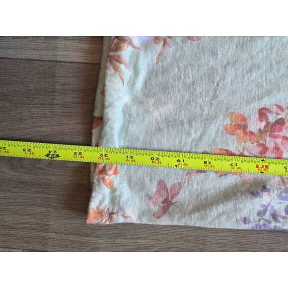 Sundance Womens Floral Short Sleeve Top Tie Hem S Linen - Picture 7 of 8